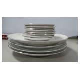 Silver rimmed plates
