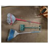 Mop, broom and ice chissel