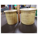 2 yellow canisters