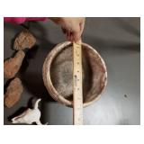 Bowl and decorative pieces