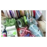 Ribbons, flowers, floral tape