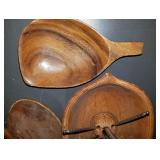 Wooden nut trays / utensils