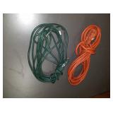 1 green, 1 orange extension cord