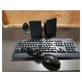 Lenovo keyboard, hp mouse, 2 creative speakers