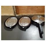 2 platters and a pancake skillet