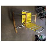 Yellow foldable rocking chair