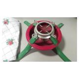 Christmas round tablecloth and tree stand