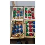 4 boxes glass ornaments