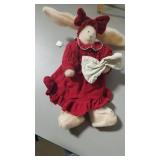 Christmas bunny-red