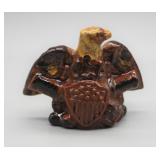 2006 BREININGER POTTERY 3" REDWARE EAGLE