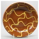 2005 BREININGER POTTERY 8.5" DIA. REDWARE PLATE