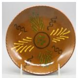 2002 BREININGER POTTERY 7 DIA. REDWARE PLATE