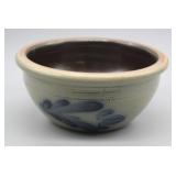 1987 WISCONSIN POTTERY 6" DIA. BLUE DECORATED