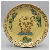 2006 BREININGER POTTERY ABRAHAM LINCOLN PLATE