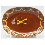 1986 LESTER BREININGER POTTERY 6" REDWARE PLATE
