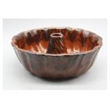 ANTIQUE REDWARE 8" TURKS HEAD MOLD