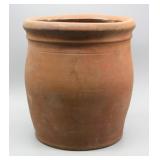 ANTIQUE REDWARE CROCK - SEVERAL CRACKS