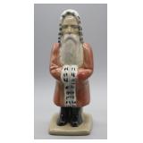 9" POTTERY SANTA CLAUS SIGNED BBP