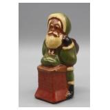 2009 BREININGER POTTERY 4" REDWARE SANTA CLAUS