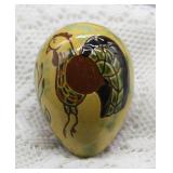 2001 LESTER BREININGER REDWARE ROOSTER EGG