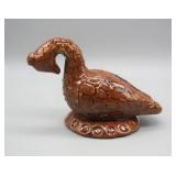 2002 BREININGER POTTERY REDWARE SWAN 3" TALL