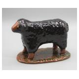 2000 BREININGER POTTERY REDWARE BLACK SHEEP