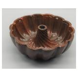 7" DIA. ANTIQUE REDWARE TURKS HEAD MOLD