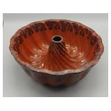 8.5" DIA. ANTIQUE REDWARE TURKS HEAD MOLD