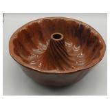 8.5" DIA. ANTIQUE REDWARE TURKS HEAD MOLD