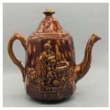 REBEKAH AT THE WELL ANTIQUE BENNINGTON TEAPOT