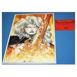 LADY DEATH SIGNED ART WORK 11X17 - 11