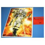 LADY DEATH SIGNED ART WORK 11X17 - 12 DAMAGE