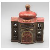 S: ANTIQUE PRESTO MECHANICAL CAST IRON BANK