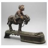 NS: CAST IRON MECHANICAL BANK THROWS JOCKEY