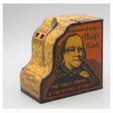 S: MARX TIN BEN FRANKLIN COIN BANK - MISSING DOOR