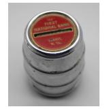 S: ROMNEY WV BARREL COIN BANK - NO KEY