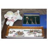 NS: LOT W/ HAND PAINTED NIPPON, BABY FLATWARE +
