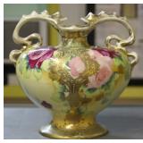 NS: BEAUTIFUL HAND PAINTED NIPPON 8" VASE