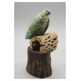 S: CARVED TURQUOISE EAGLE ON PERCH