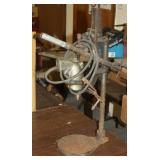 NS: OLDER DRILL PRESS STAND W/ ELECTRIC DRILL