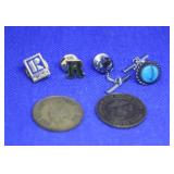 S: LOT OF LAPEL PINS & TOKENS (MARINES & OTHER)