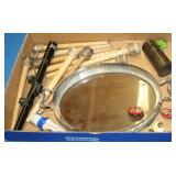 NS: LOT W/ TASCO SCOPE, OLD SPOOLS, LARGE SHELL