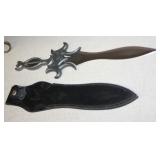 S: FANTASY STEEL BLADE SHORT SWORD W/ SCABBARD