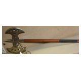 SEE DESC. - FANTASY DOUBLE BLADE BATTLE AXE 36"L