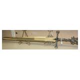 SEE DESC FANTASY SWORD HEAVY 54" DOUBLE GUARD