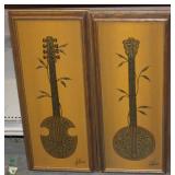 SEE DESC PAIR OF LA RIVIERE SIGNED 10X23 ART