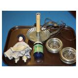 NS: LOT W/ LIGHT, DOLL, OLD ADV. JAR & MORE