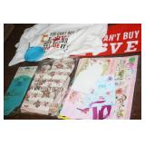 S: MISC. LOT W/ NEW LARGE DOG RESCUE SHIRT & MORE