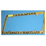 S: U. OF MARYLAND TERRAPINS LICENSE PLATE FRAME