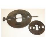 NS: 2 GRISWOLD CAST IRON STOVE DAMPERS